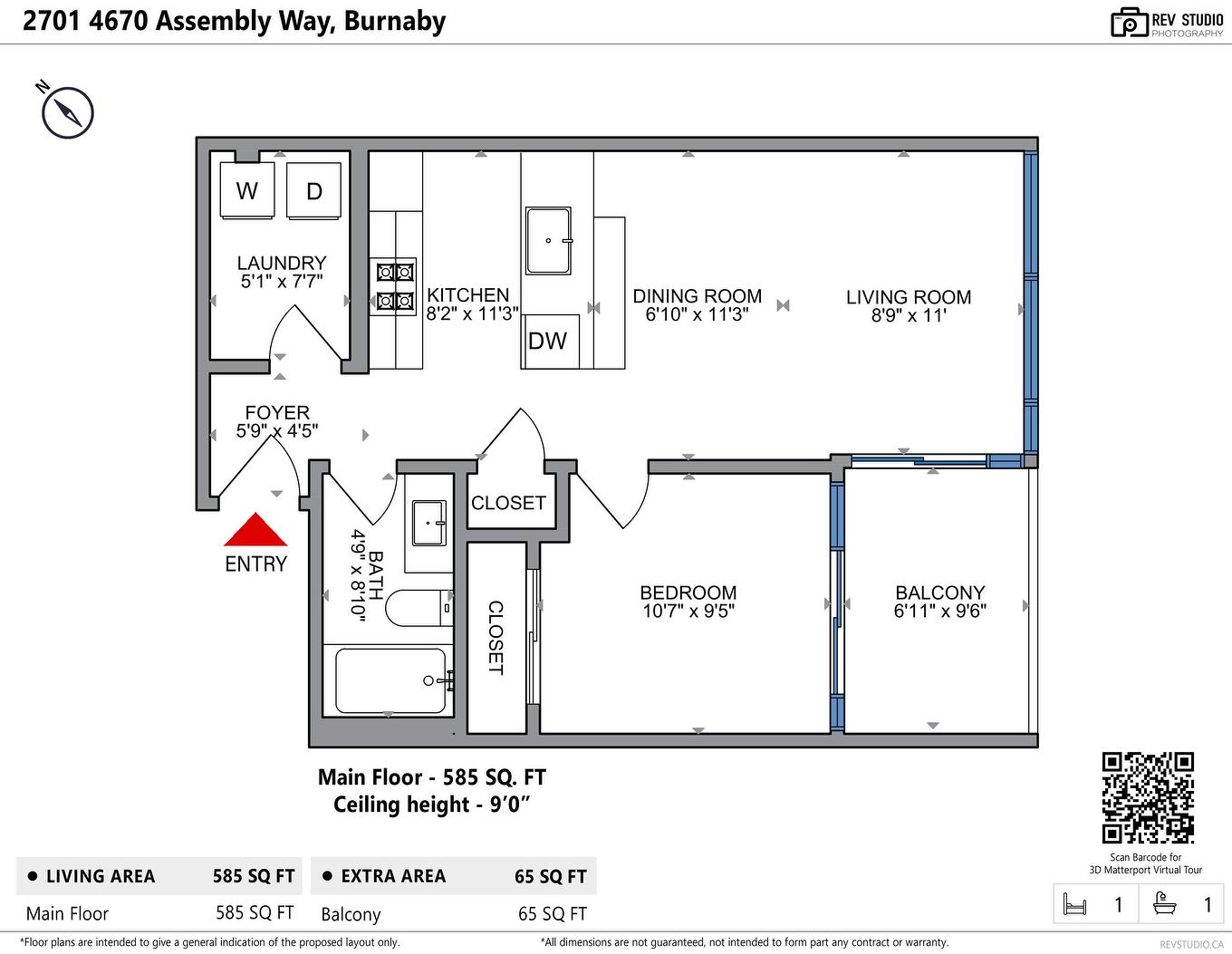 2701-4670 Assembly Way, Burnaby, BC