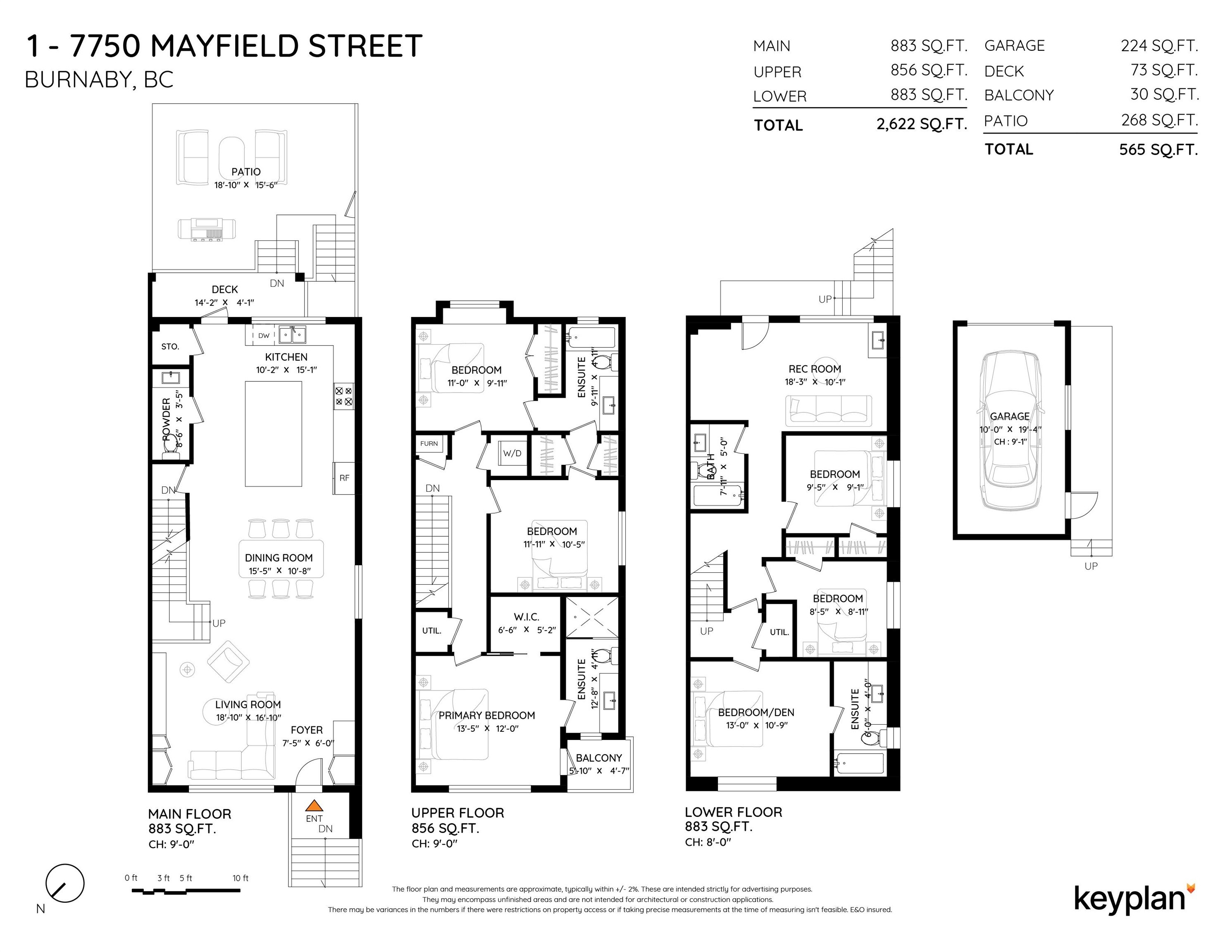 1-7750 Mayfield Street, Burnaby, BC