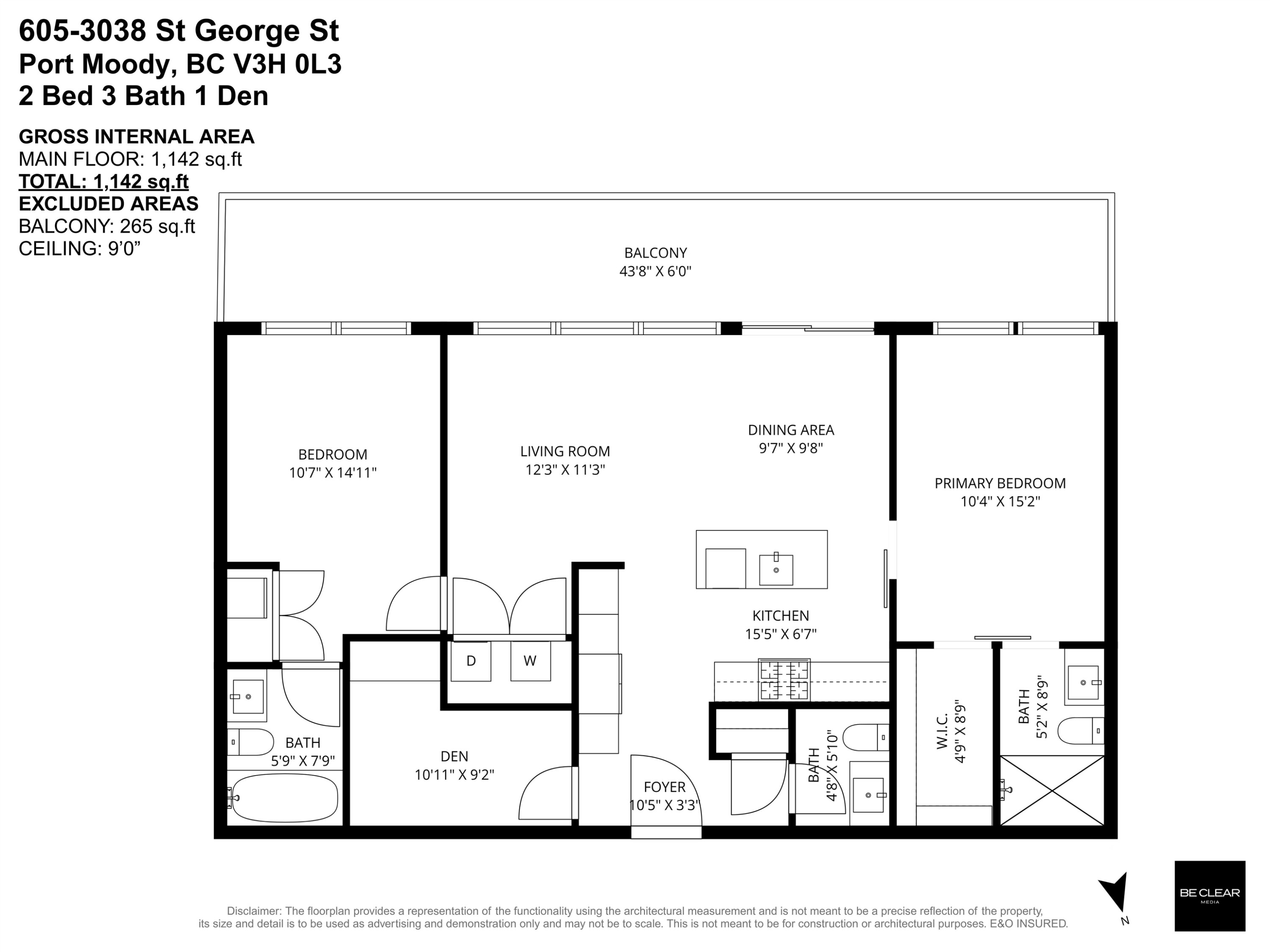 605-3038 St George Street, Port Moody, BC