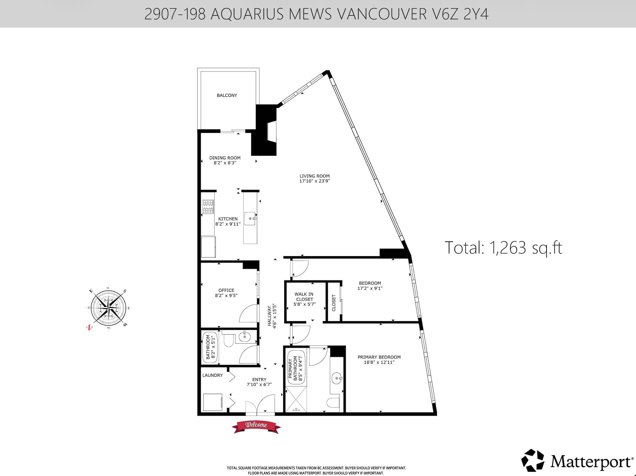2907-198 Aquarius Mews, Vancouver, BC