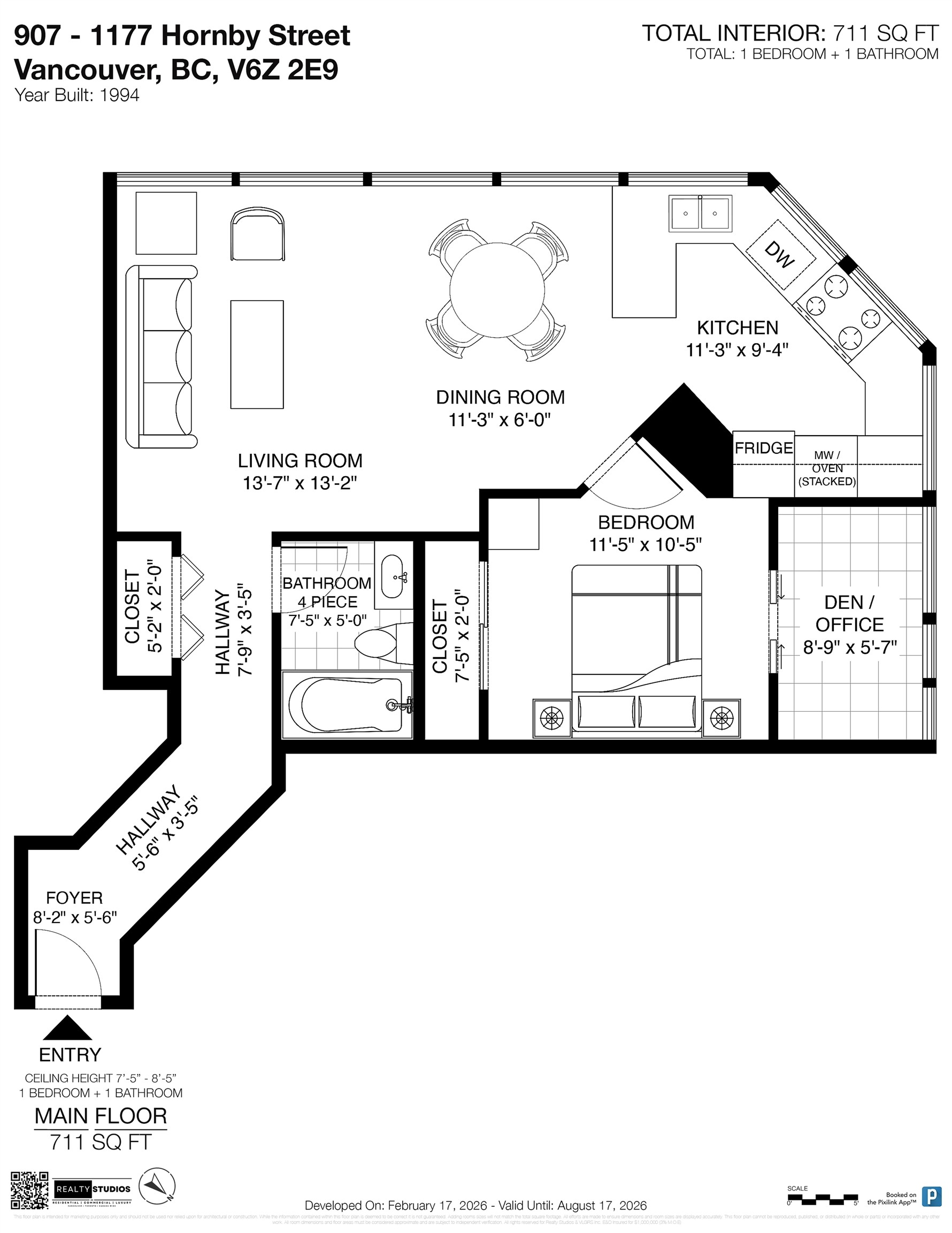 907-1177 Hornby Street, Vancouver, BC