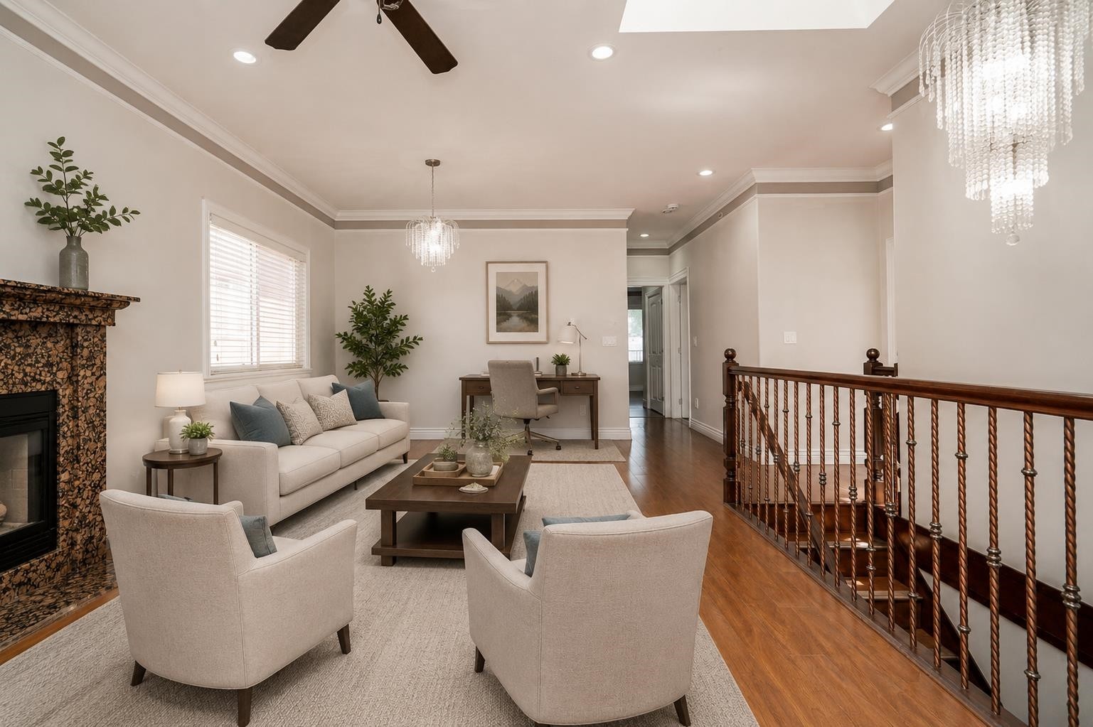 7202 Ross Street, Vancouver, BC - Indoor Photo Showing Living Room With Fireplace