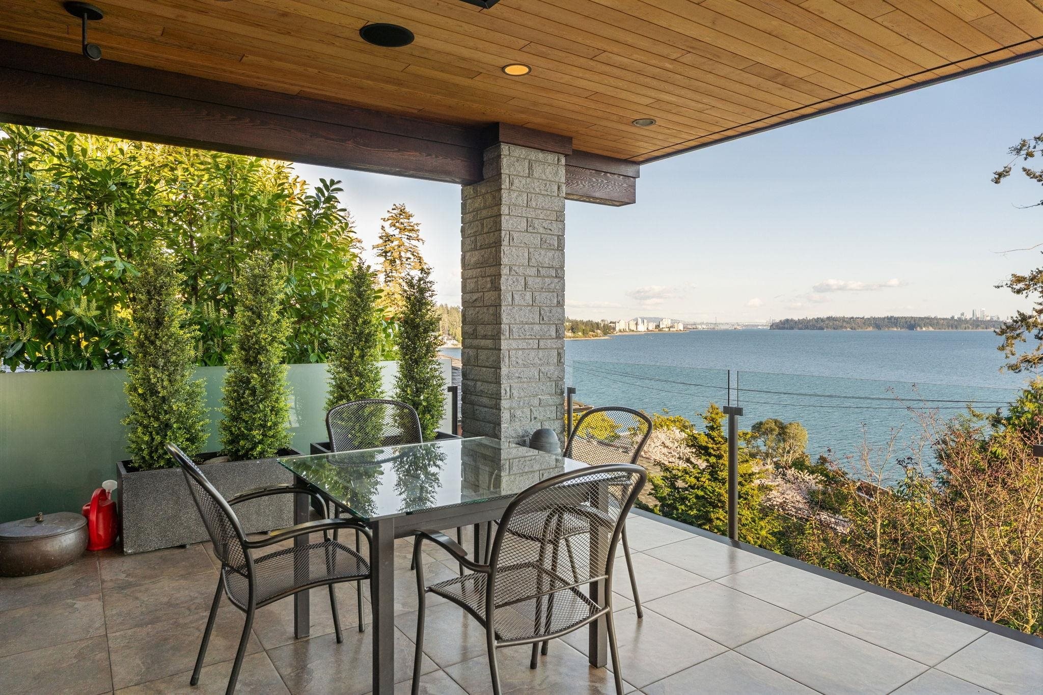 3673 Sunset Lane, West Vancouver, BC - Outdoor With Body Of Water With Deck Patio Veranda