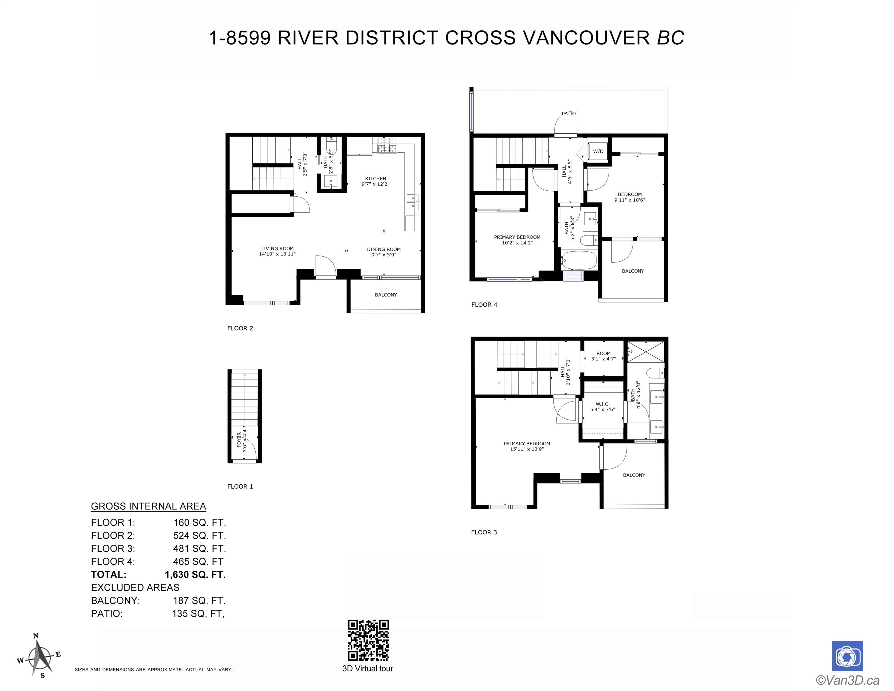1-8599 River District Crossing, Vancouver, BC