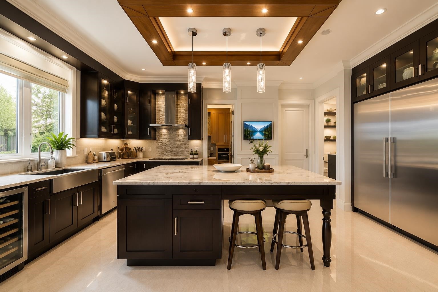 6240 Bellflower Drive, Richmond, BC - Indoor Photo Showing Kitchen With Upgraded Kitchen