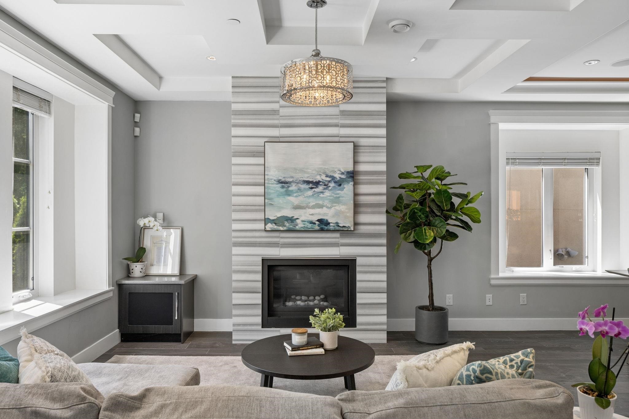 3233 Grant Street, Vancouver, BC - Indoor Photo Showing Living Room With Fireplace