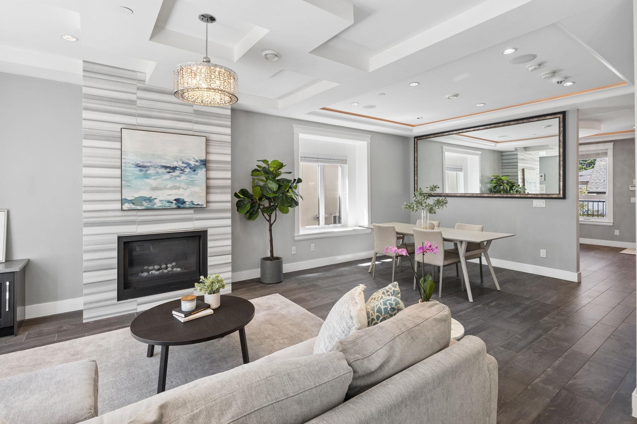 3233 Grant Street, Vancouver, BC - Indoor Photo Showing Living Room With Fireplace