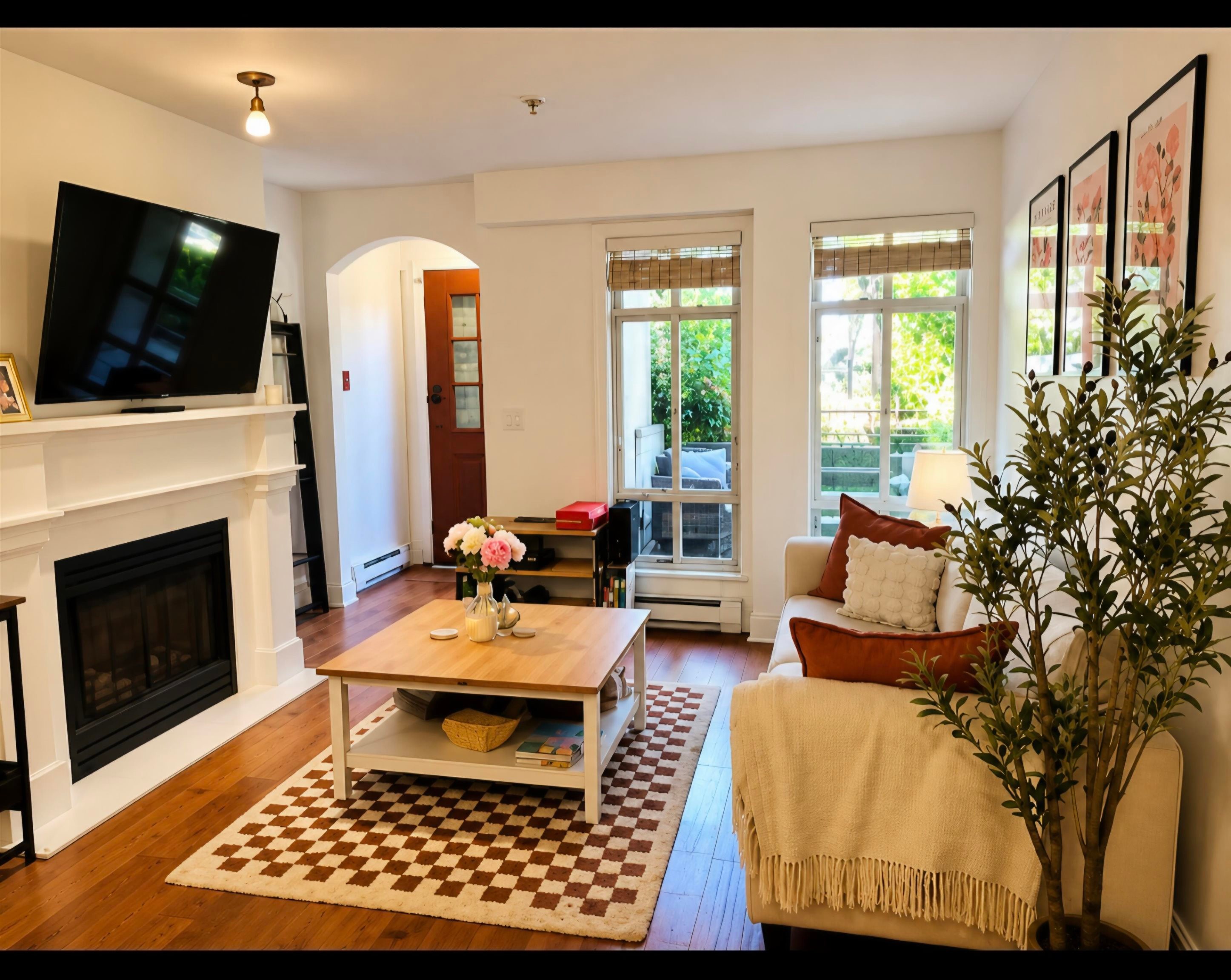 3068 4Th Avenue W, Vancouver, BC - Indoor Photo Showing Living Room With Fireplace