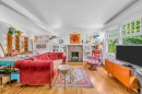 3174 10Th Avenue W, Vancouver, BC  - Indoor Photo Showing Living Room With Fireplace 