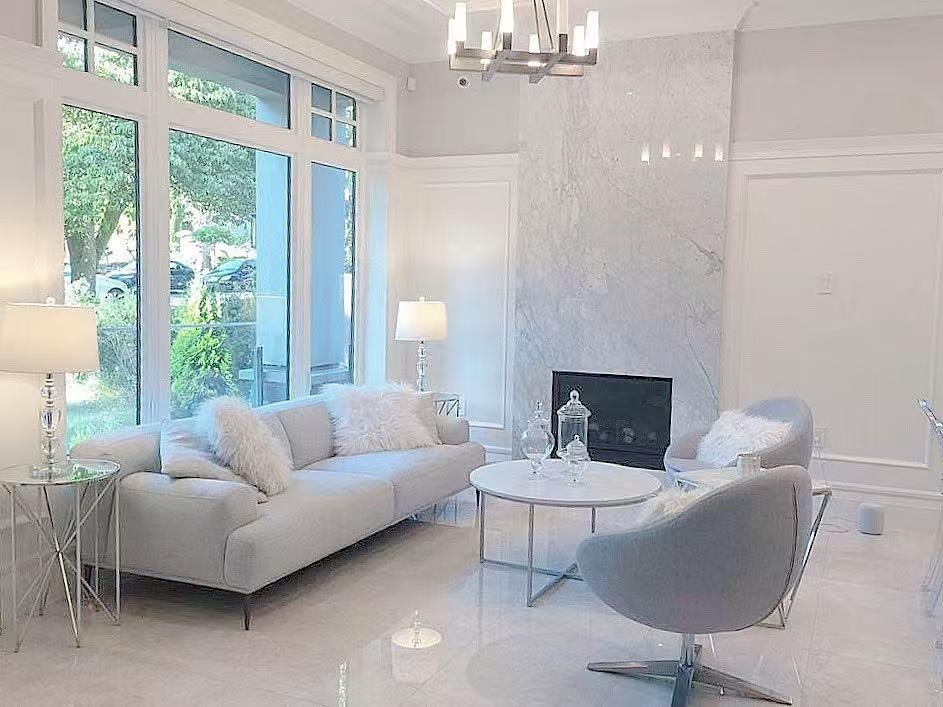 3708 35Th Avenue W, Vancouver, BC - Indoor Photo Showing Other Room With Fireplace