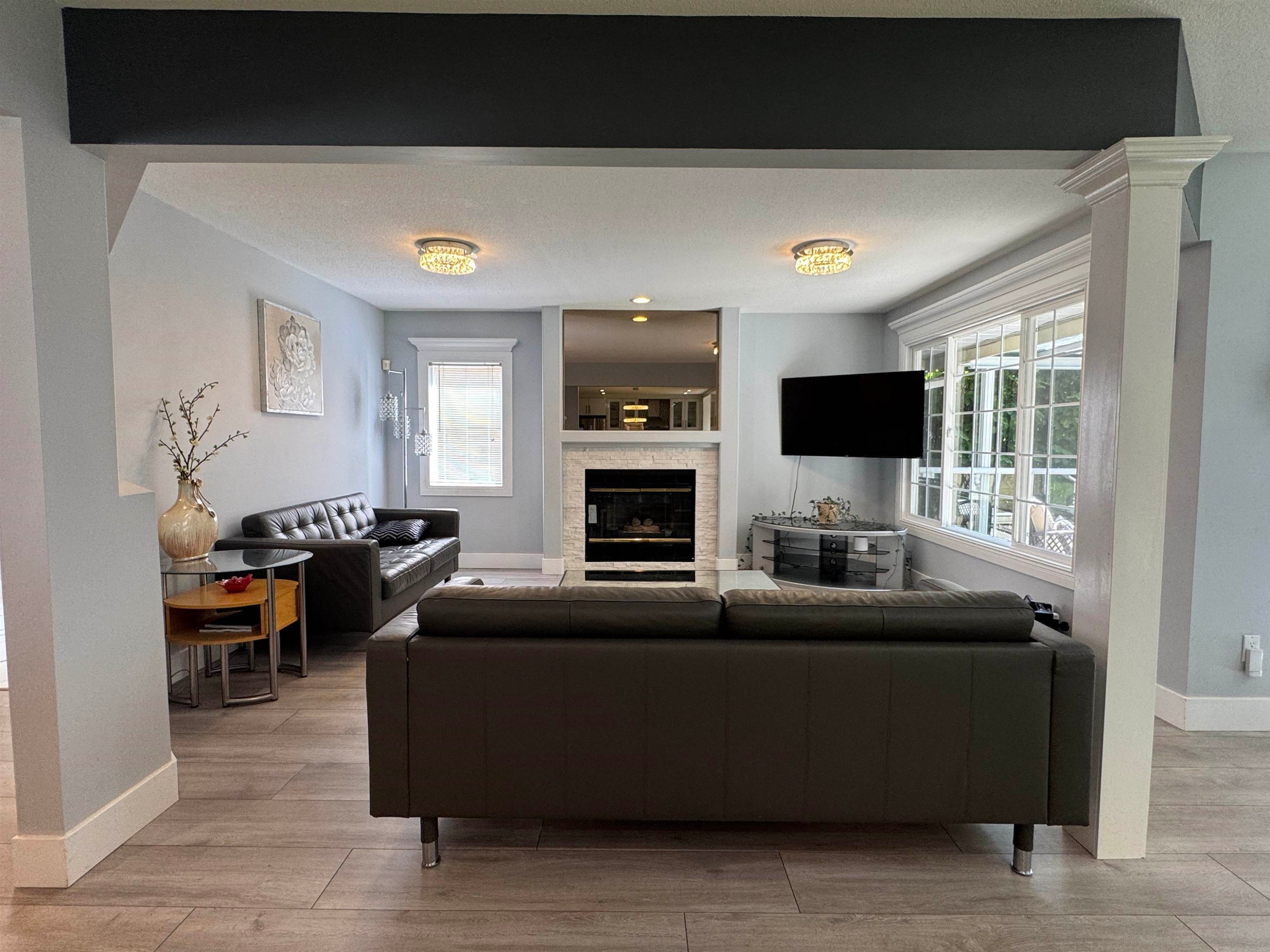 1416 Purcell Drive, Coquitlam, BC - Indoor Photo Showing Other Room With Fireplace