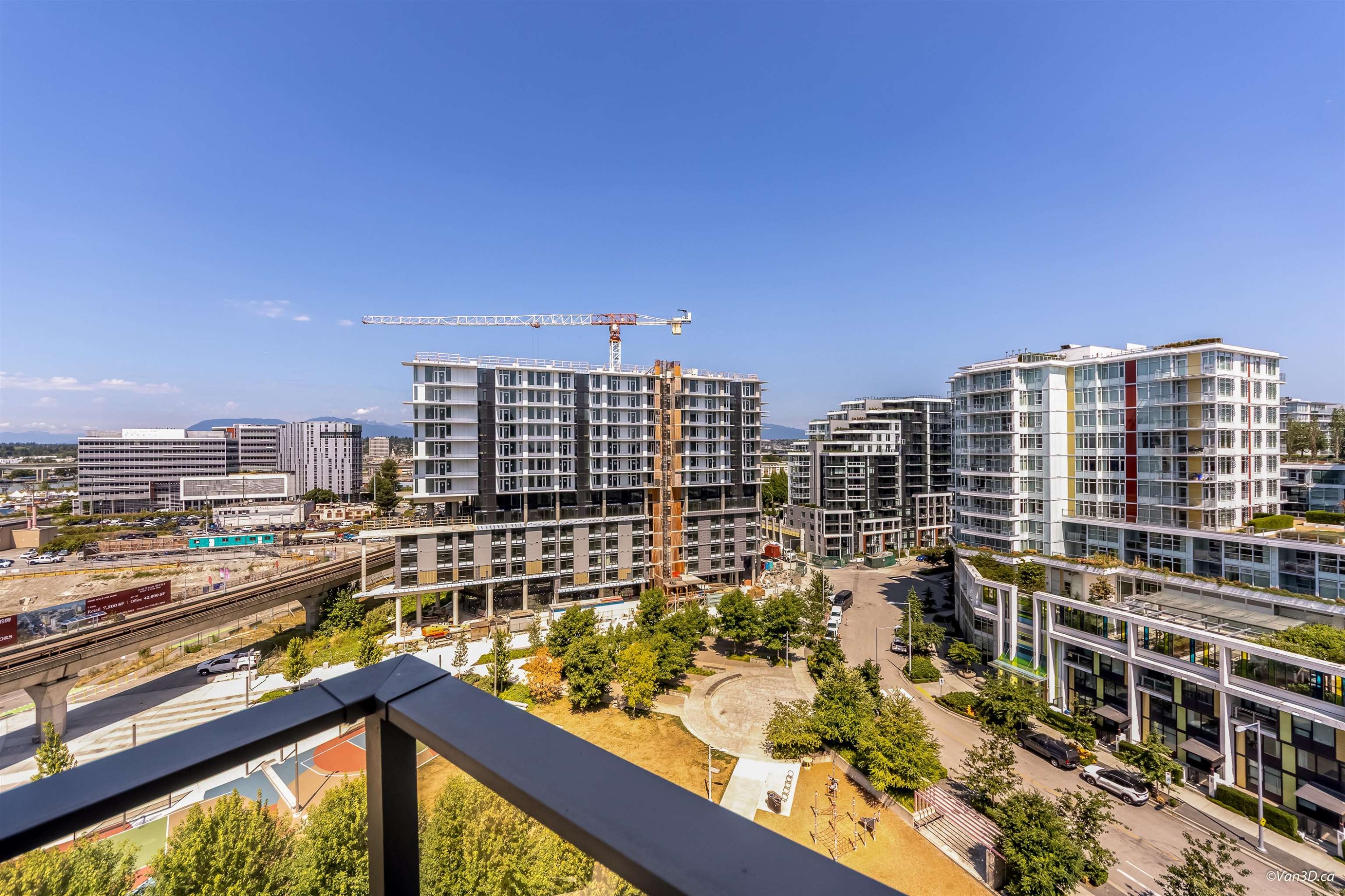 1096-8671 Hazelbridge Way, Richmond, BC - Outdoor With Balcony With View