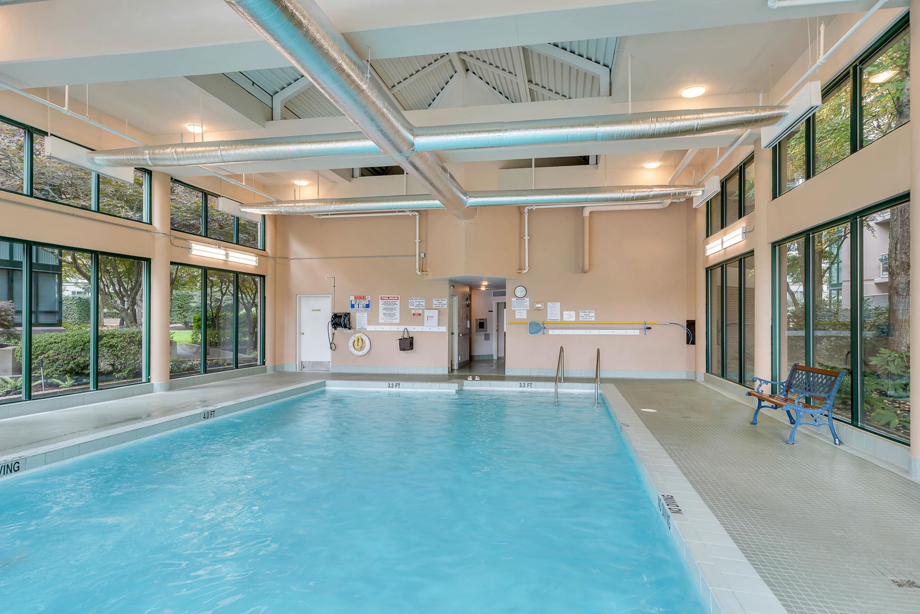 1802-1190 Pipeline Road, Coquitlam, BC - Indoor Photo Showing Other Room With In Ground Pool