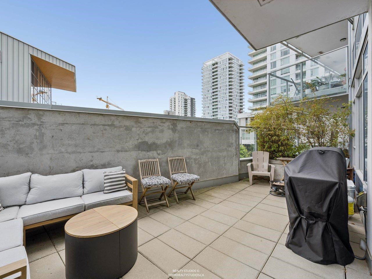 205-8538 River District Crossing, Vancouver, BC - Outdoor With Deck Patio Veranda With Exterior