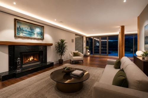 687 Beachview Drive, North Vancouver, BC - Indoor Photo Showing Living Room With Fireplace