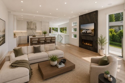 1202 Duchess Avenue, West Vancouver, BC - Indoor Photo Showing Living Room With Fireplace