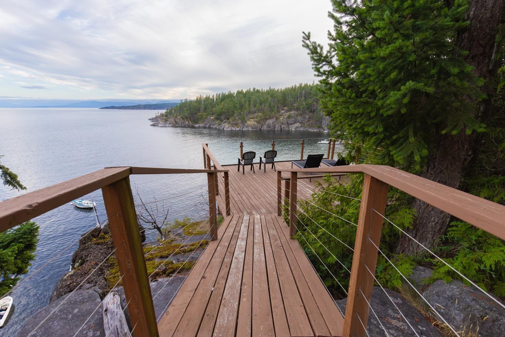 5322 Natalie Lane, Halfmoon Bay, BC - Outdoor With Body Of Water With Deck Patio Veranda With View