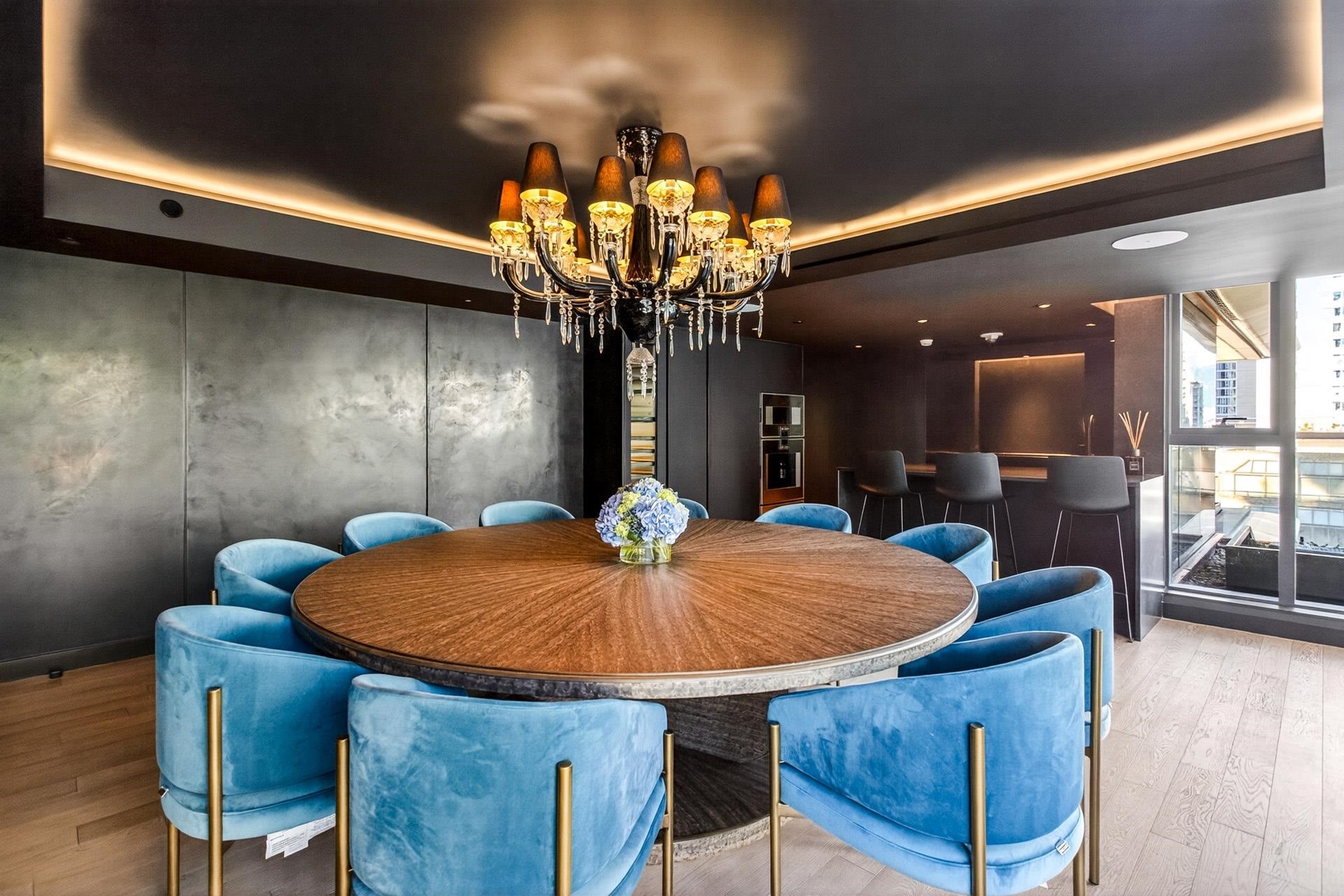 1606-1482 Robson Street, Vancouver, BC - Indoor Photo Showing Dining Room