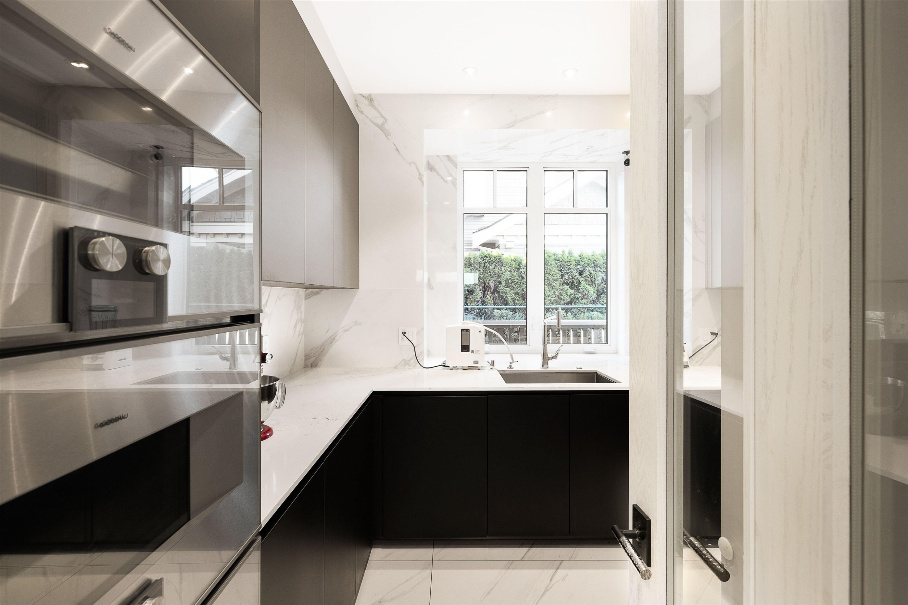 1239 40Th Avenue W, Vancouver, BC - Indoor Photo Showing Kitchen With Double Sink