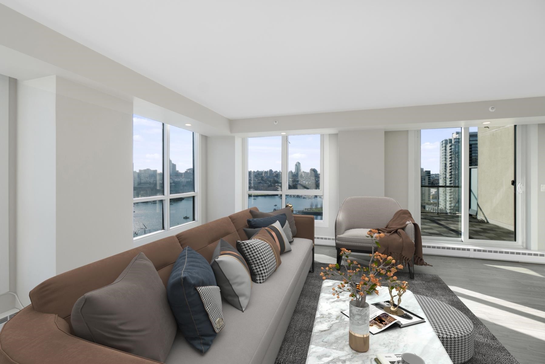 18A-199 Drake Street, Vancouver, BC - Indoor Photo Showing Living Room