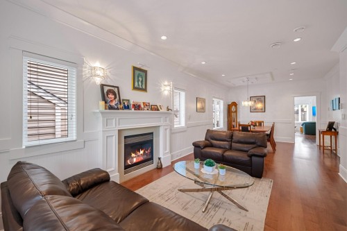 3288 32Nd Avenue W, Vancouver, BC - Indoor Photo Showing Living Room With Fireplace