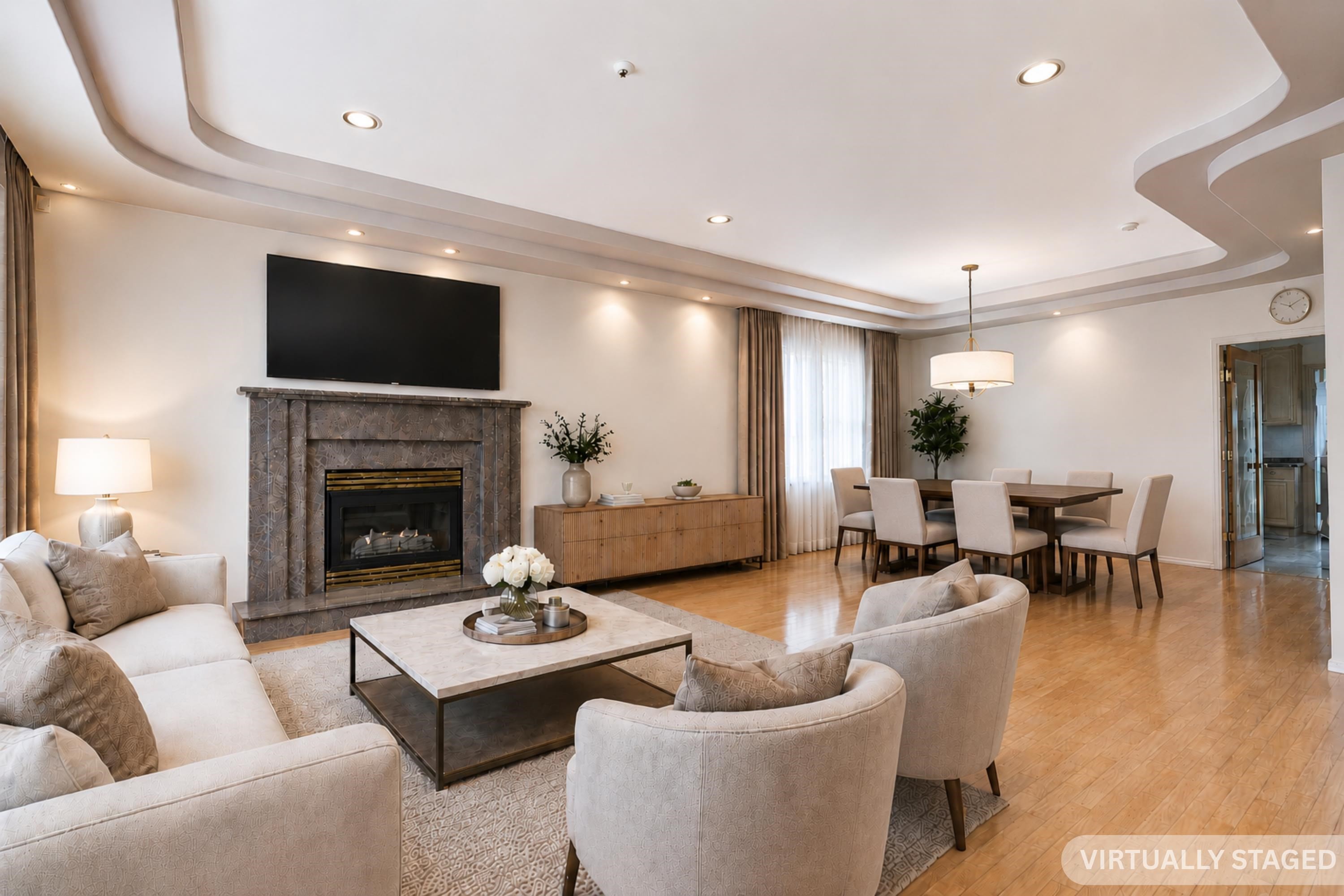 2304 Garden Drive, Vancouver, BC - Indoor Photo Showing Living Room With Fireplace