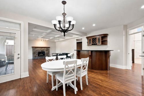 5671 Forsyth Crescent, Richmond, BC - Indoor Photo Showing Dining Room With Fireplace