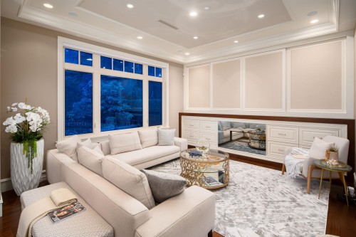 6076 Angus Drive, Vancouver, BC - Indoor Photo Showing Living Room With Fireplace