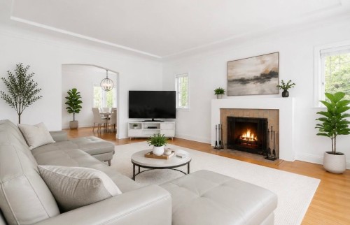 2903 42Nd Avenue W, Vancouver, BC - Indoor Photo Showing Living Room With Fireplace