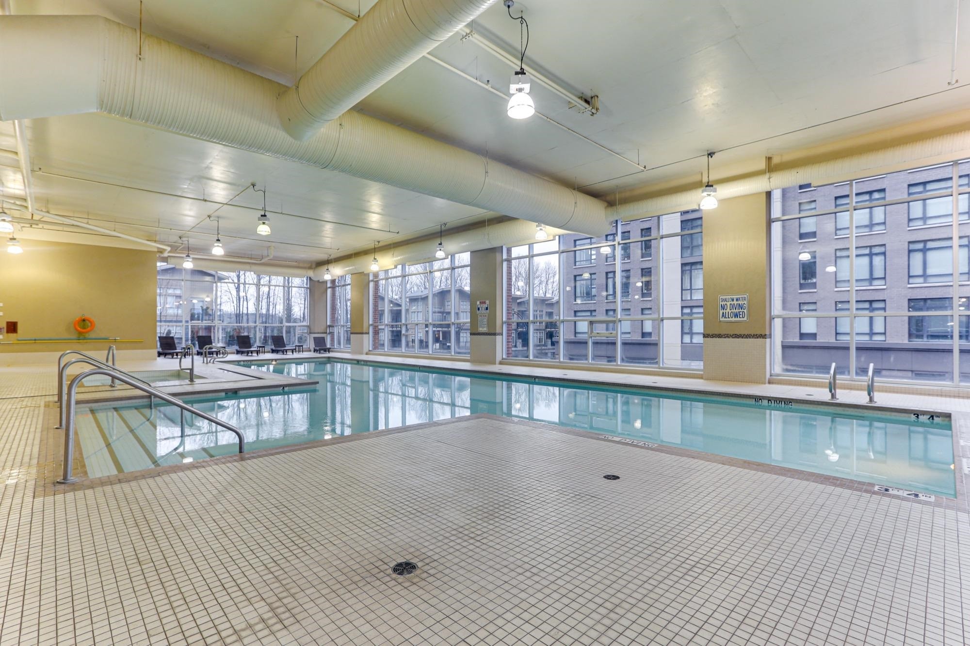2204-110 Brew Street, Port Moody, BC - Indoor Photo Showing Other Room With In Ground Pool
