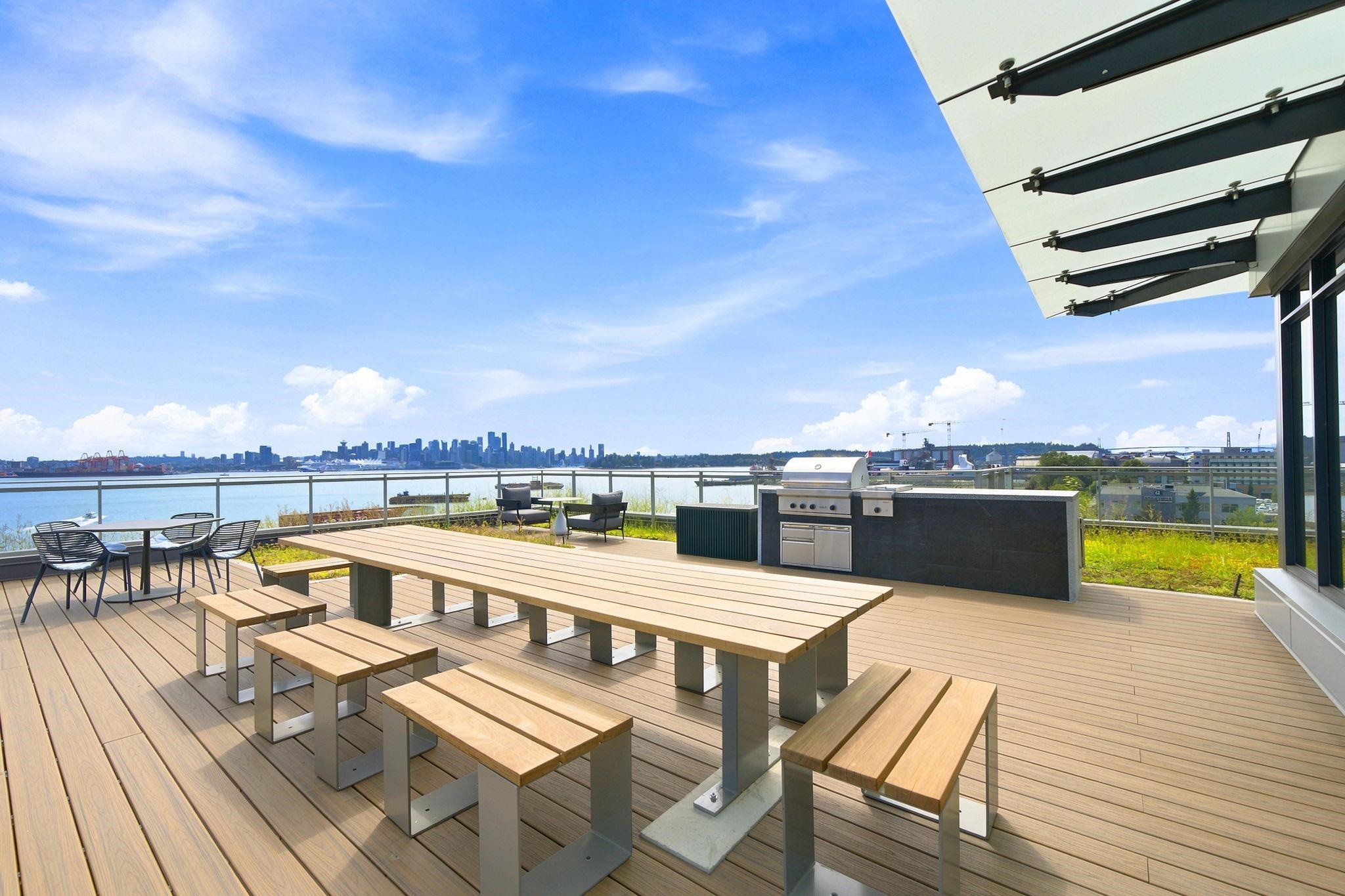 301-785 Harbour Way, North Vancouver, BC - Outdoor With Body Of Water With Deck Patio Veranda With View
