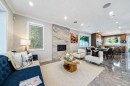 6576 Yew Street, Vancouver, BC  - Indoor Photo Showing Living Room With Fireplace 