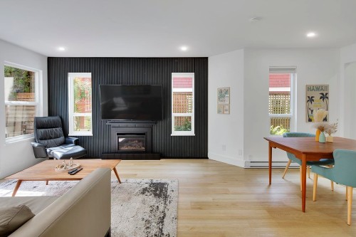 2977 6Th Avenue W, Vancouver, BC - Indoor Photo Showing Living Room With Fireplace