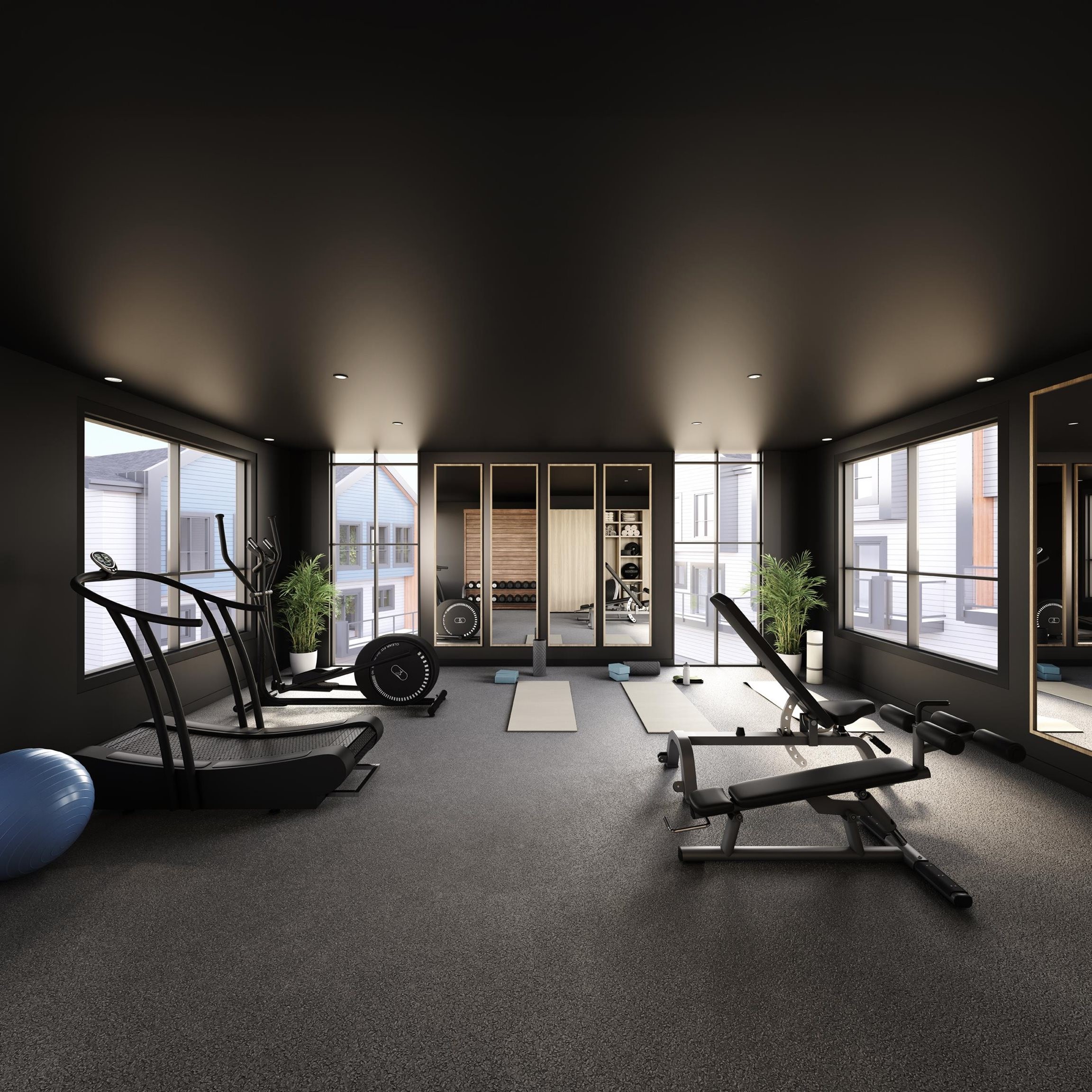 131-1292 Rosenburg Way, Coquitlam, BC - Indoor Photo Showing Gym Room