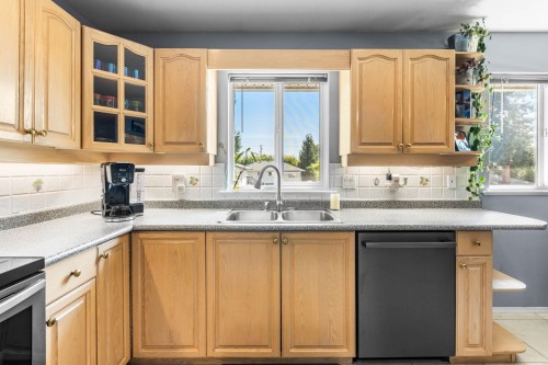 1728 Pekrul Place, Port Coquitlam, BC - Indoor Photo Showing Kitchen With Double Sink