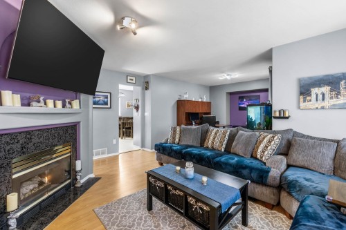 1728 Pekrul Place, Port Coquitlam, BC - Indoor Photo Showing Living Room With Fireplace