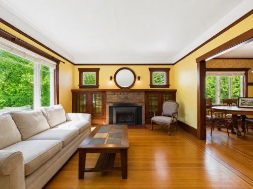 3035 5Th Avenue W, Vancouver, BC - Indoor Photo Showing Living Room With Fireplace