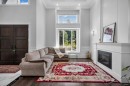 8351 Leslie Road, Richmond, BC  - Indoor Photo Showing Living Room With Fireplace 