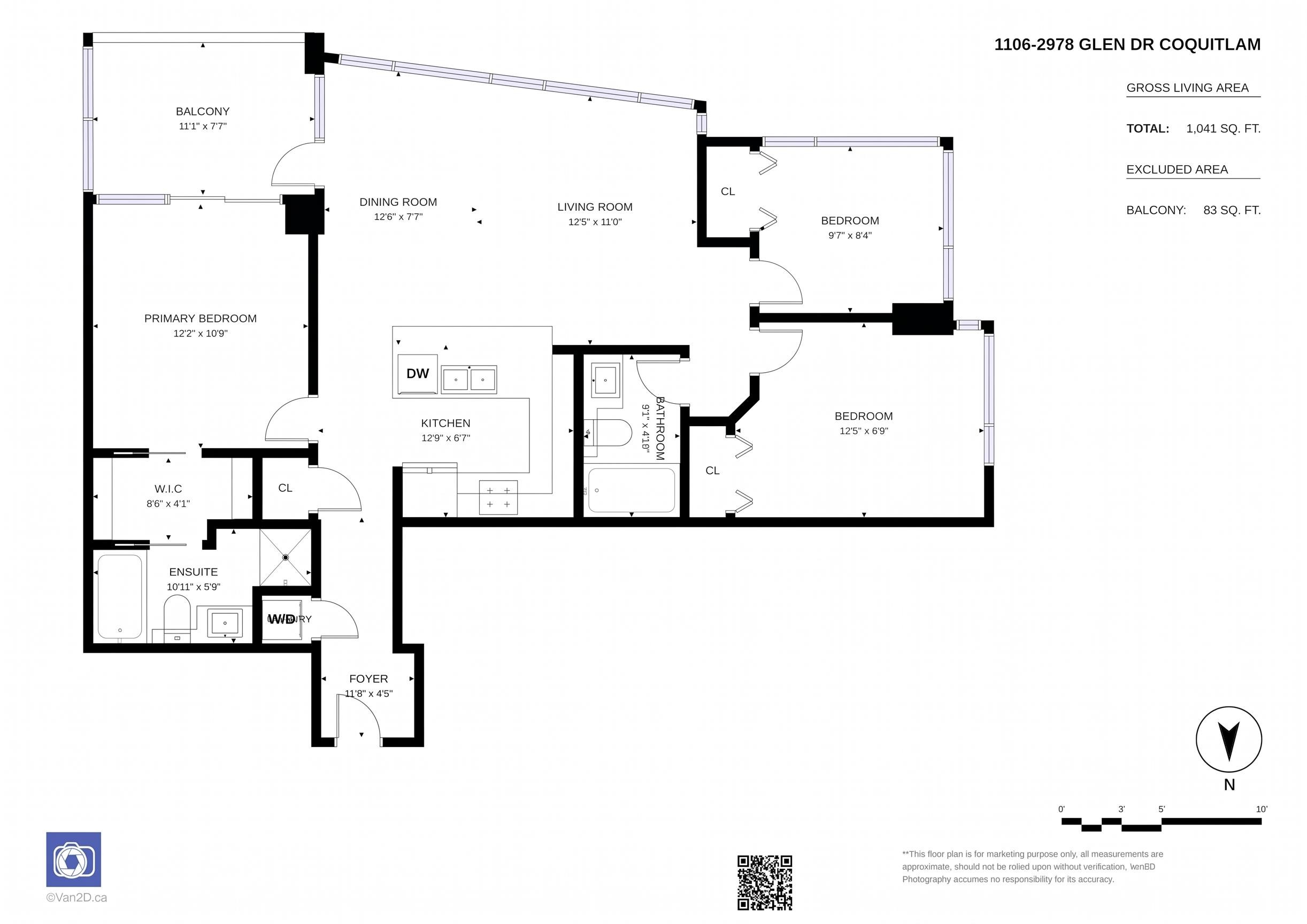 1106-2978 Glen Drive, Coquitlam, BC
