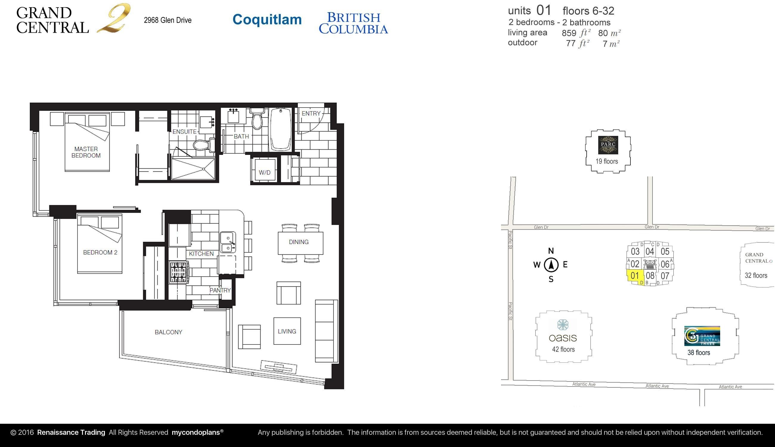 2501-2968 Glen Drive, Coquitlam, BC