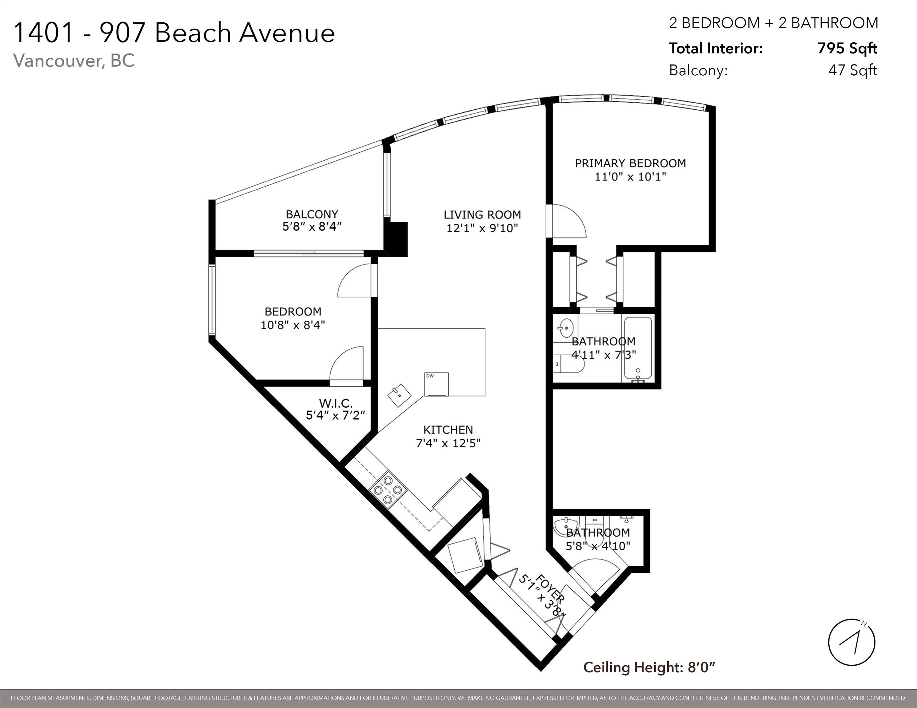 1401-907 Beach Avenue, Vancouver, BC