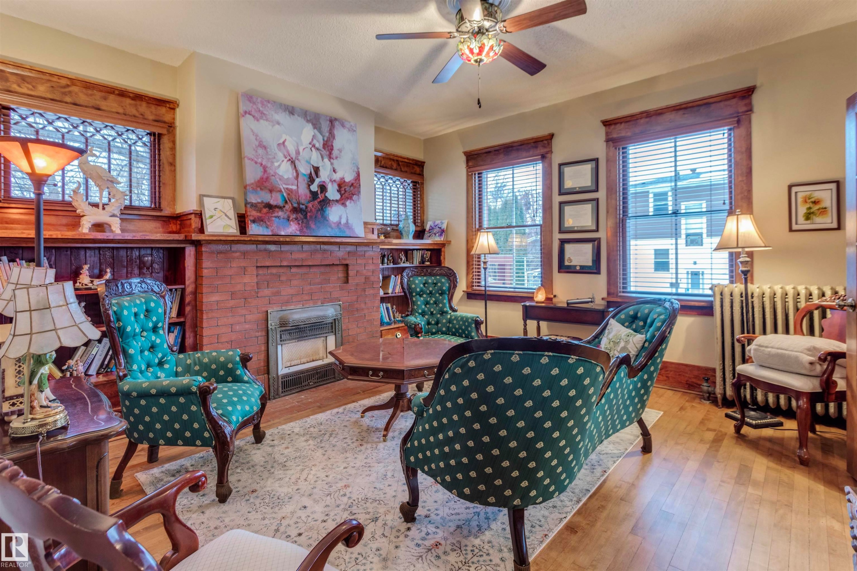 10417 Saskatchewan Drive, Edmonton, AB - Indoor With Fireplace