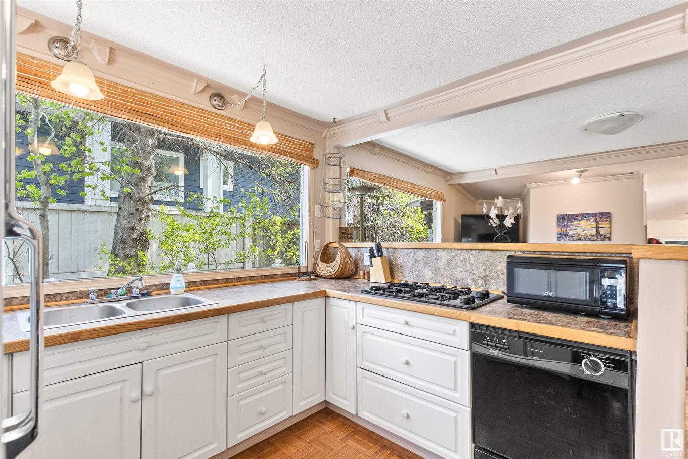 32 Marine Drive, Rural Parkland County, AB - Indoor Photo Showing Kitchen With Double Sink