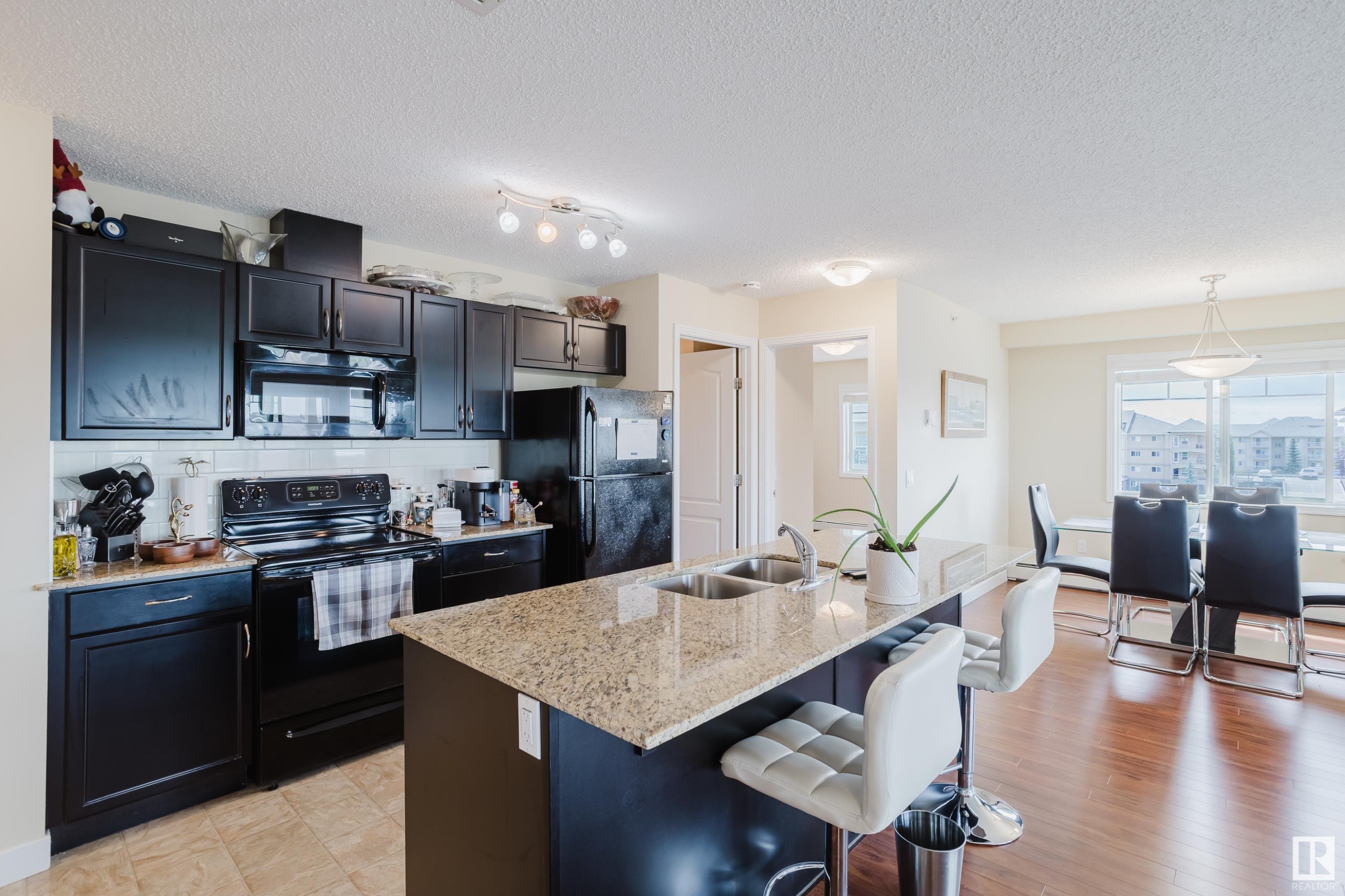415 12650 142 Avenue, Edmonton, AB - Indoor Photo Showing Kitchen With Double Sink