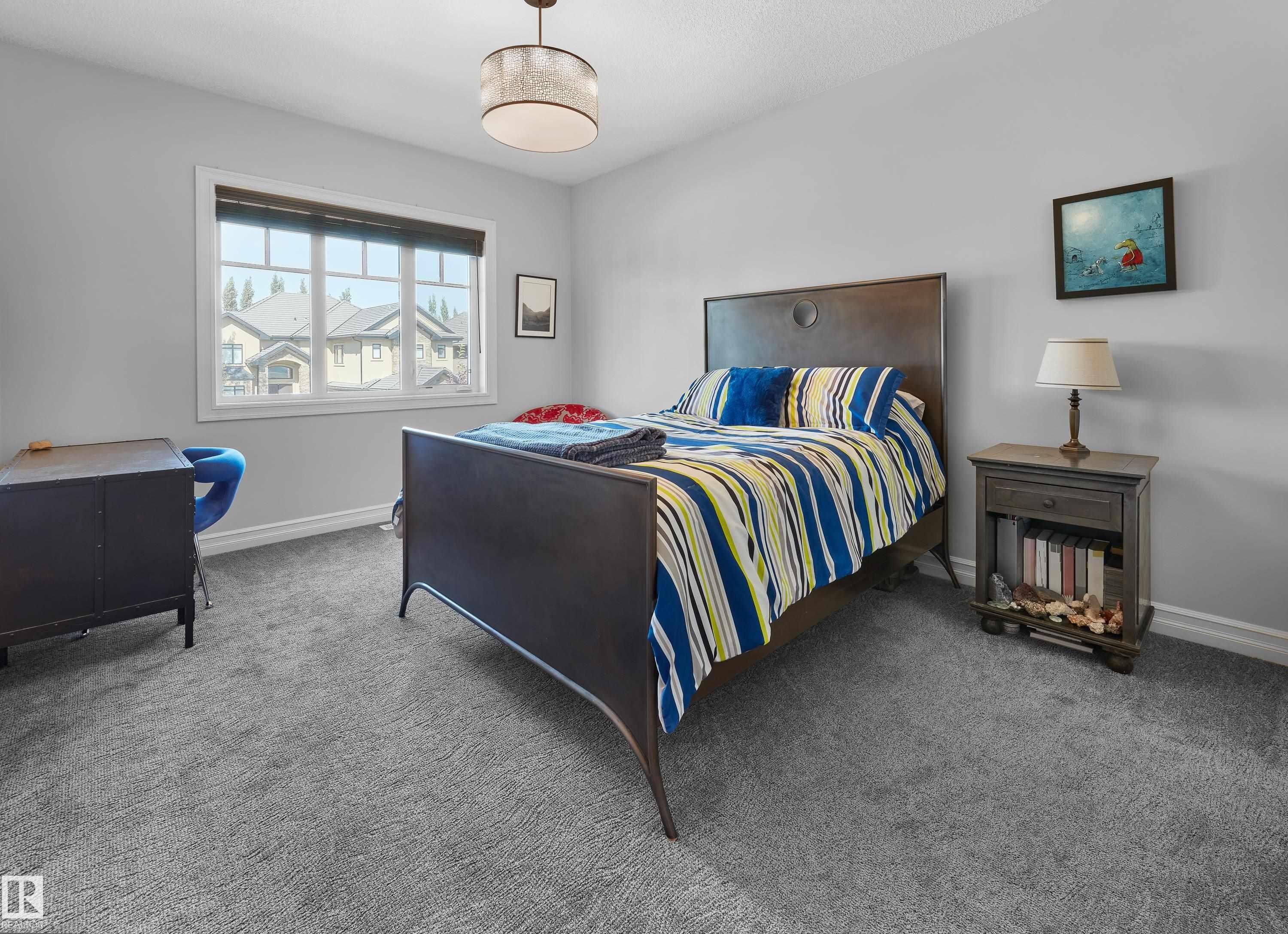 Bedroom featuring baseboards and carpet flooring - 4111 Westcliff Heath Heath, Edmonton, AB - Indoor Photo Showing Bedroom