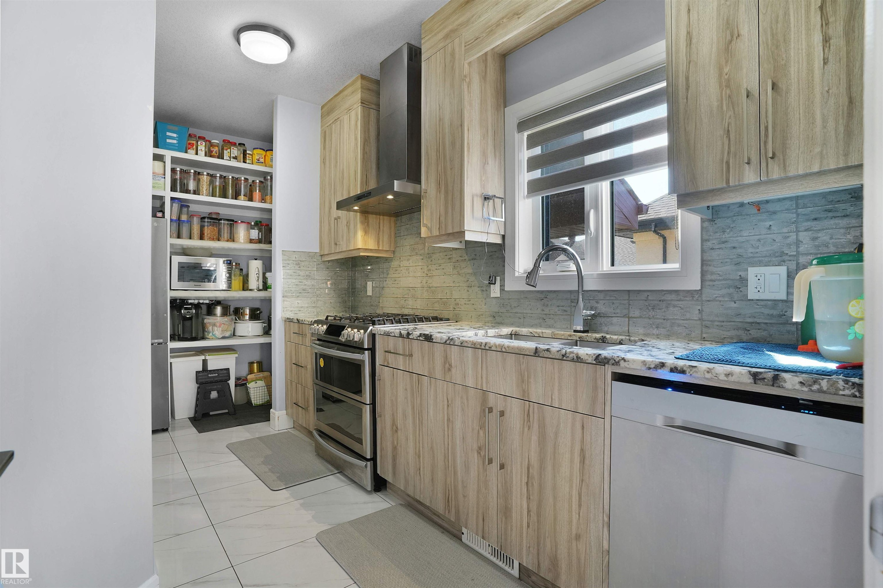 16608 9 Street, Edmonton, AB - Indoor Photo Showing Kitchen With Upgraded Kitchen