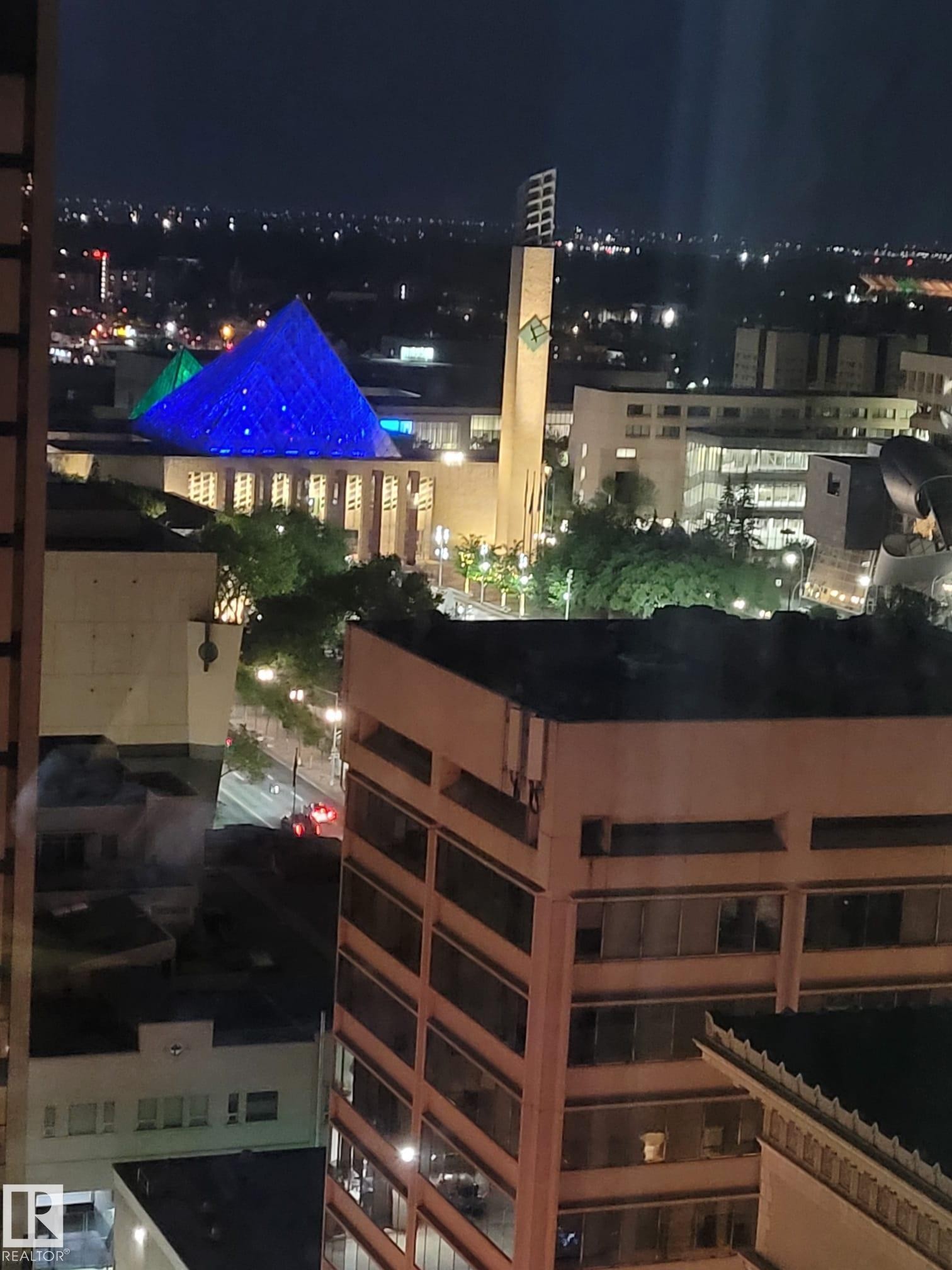 View of city with a view of city lights - 1704 10024 Jasper Avenue, Edmonton, AB -