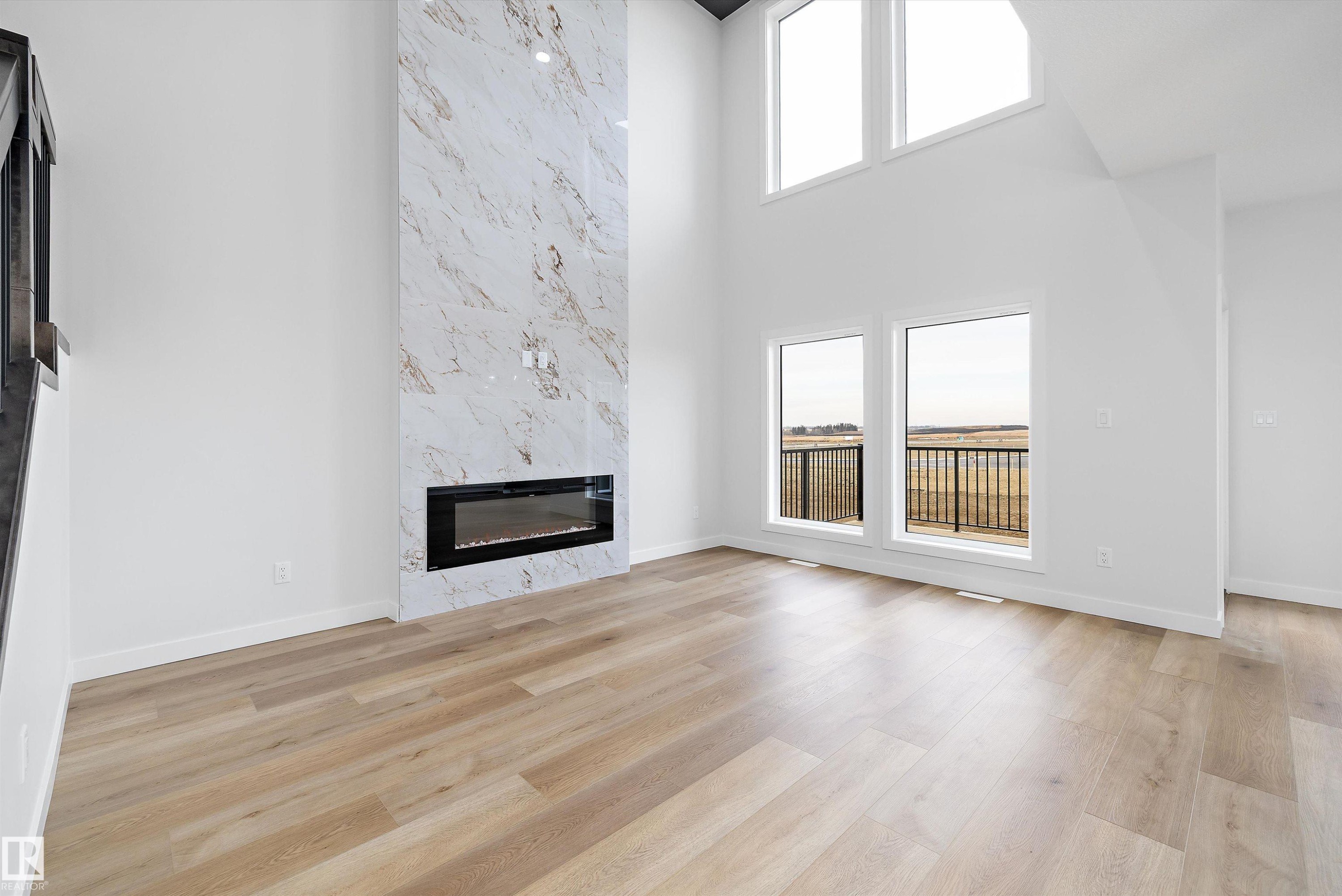 26 Chartres Close, St. Albert, AB - Indoor Photo Showing Living Room With Fireplace