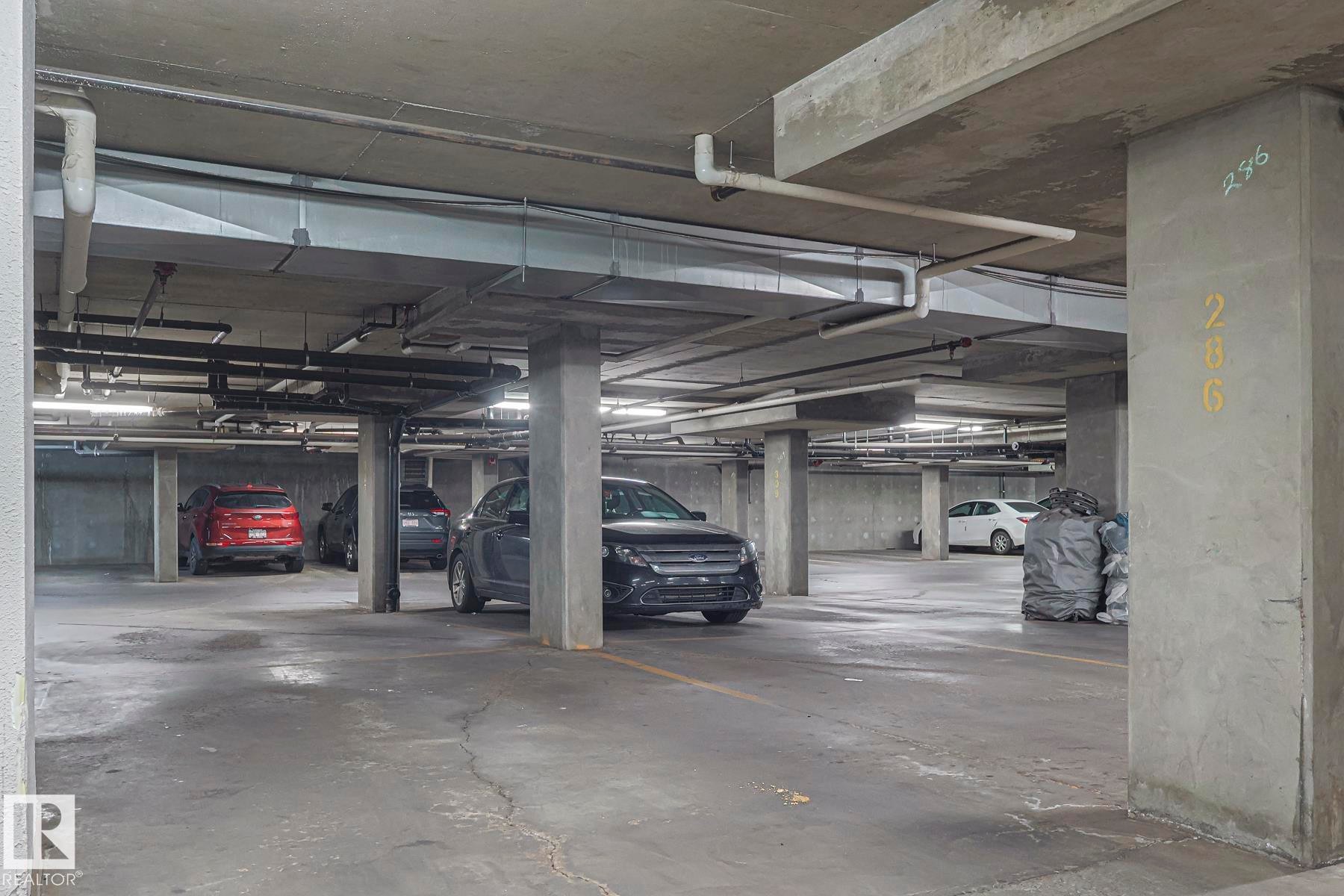 View of parking garage - 120 7511 171 Street Nw, Edmonton, AB - Indoor Photo Showing Garage