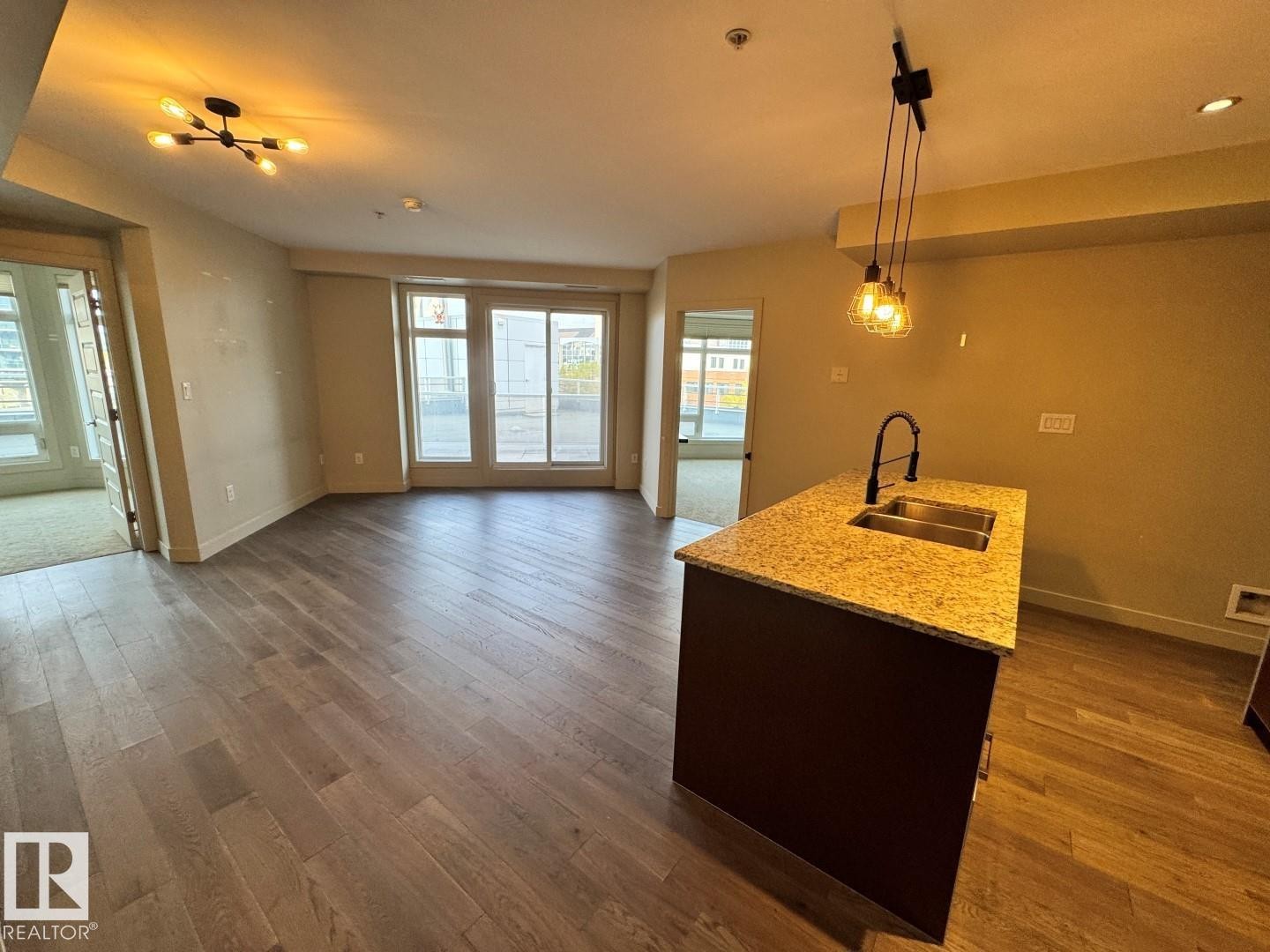 307 10388 105 Street, Edmonton, AB - Indoor Photo Showing Kitchen With Double Sink